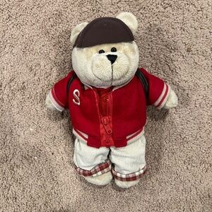 Starbucks Bearista Bear in Red Jacket and Brown Cap 2004